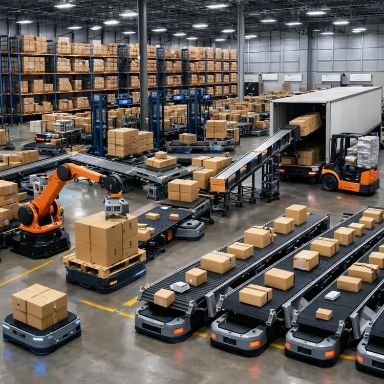 أتمتة المستودعات باستخدام قدرات AI وأتمتة العمليات الروبوتية RPA لدعم القطاع اللوجستي